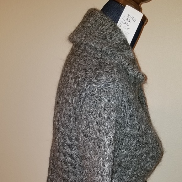 160 NWOT mac & jac S fem gray mohair blend cardiga - Picture 7 of 10